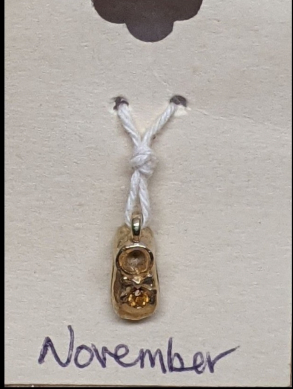 November Birthstone Shoe Charm